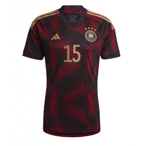 Maillot de foot Allemagne Niklas Sule #15 Extérieur Monde 2022 Manches Courte